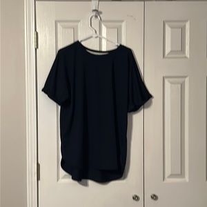 New Direction Navy Blue Short Sleeve Top- Size 1X NWOT